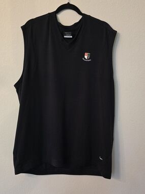 Nike Black Sleeveless Golf Polo Vest with Crest